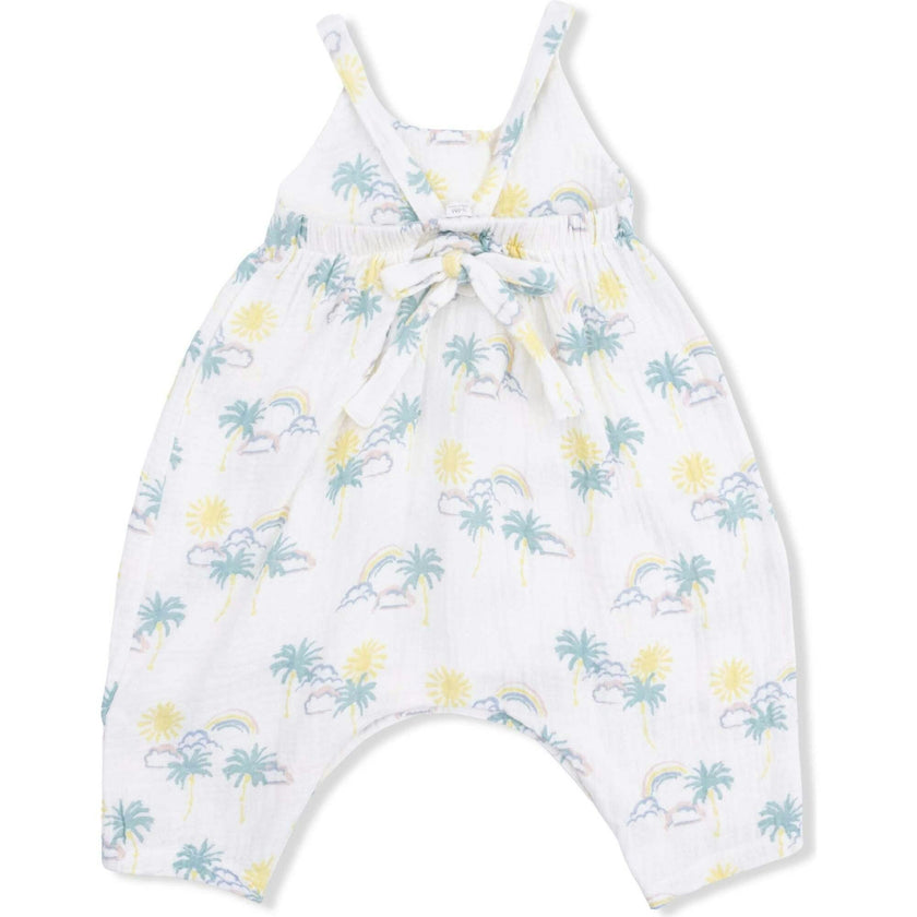 Palm Trees and Rainbows - Tie Back Romper