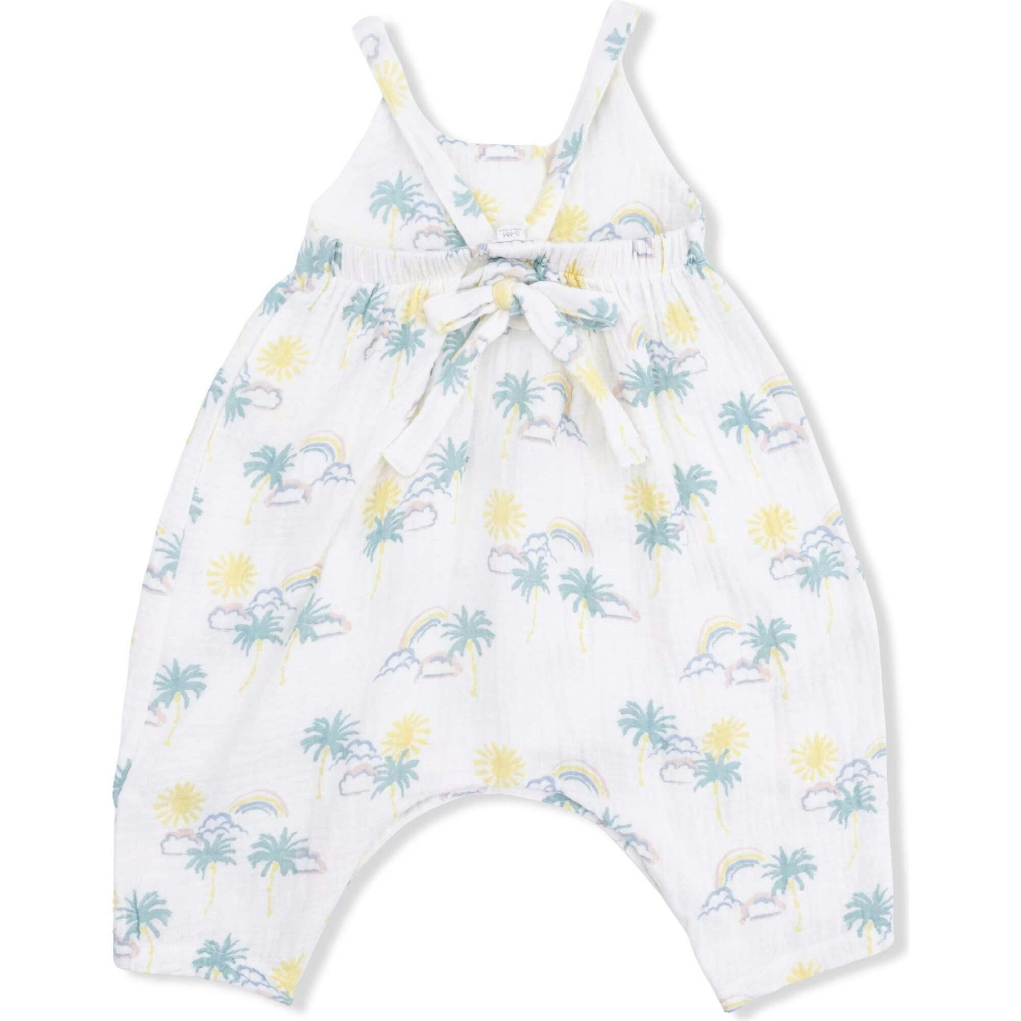 Palm Trees and Rainbows - Tie Back Romper