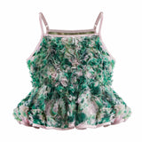 Green Zinnia Textured Skirt Set