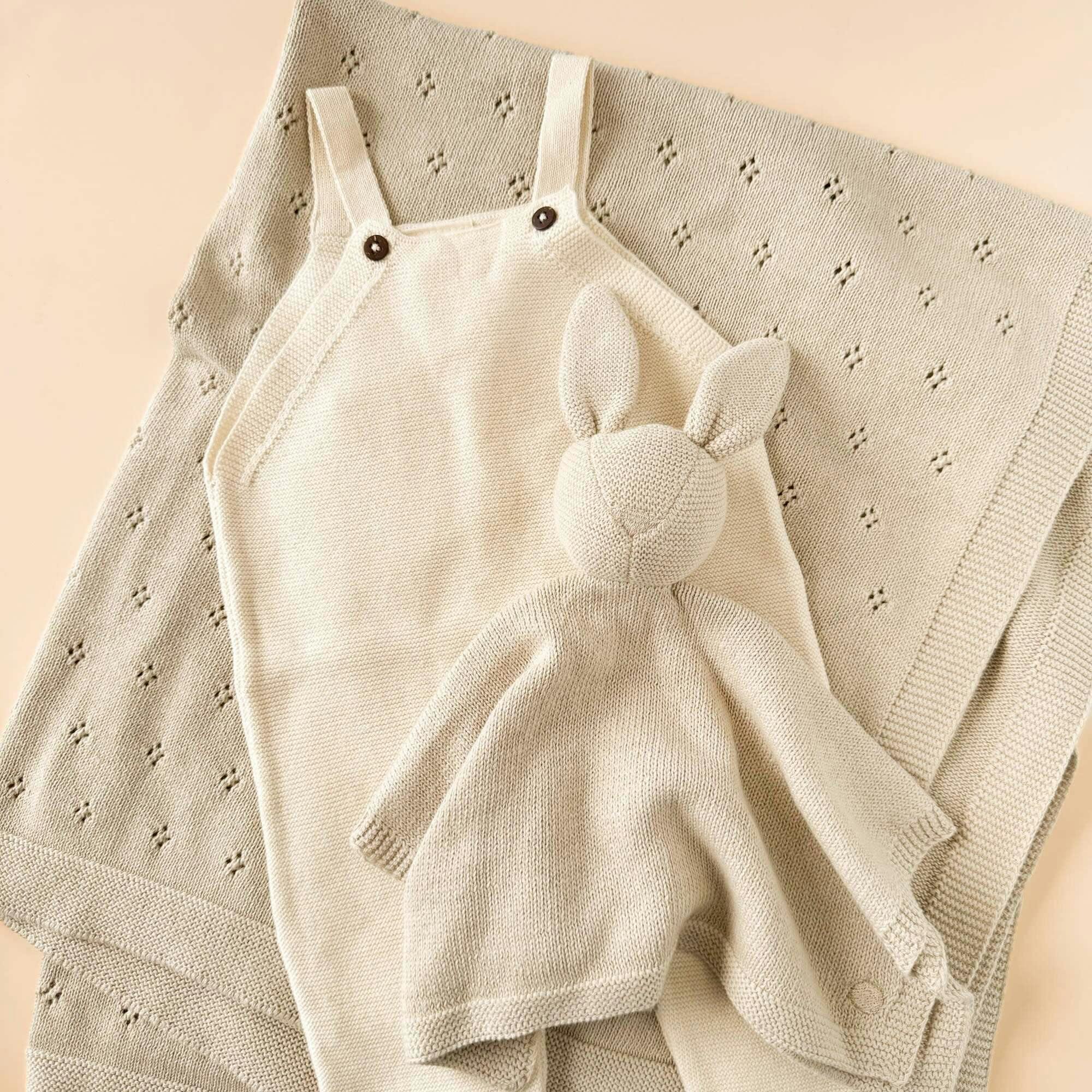 Heirloom Pique Blanket, Birch | Organic Cotton