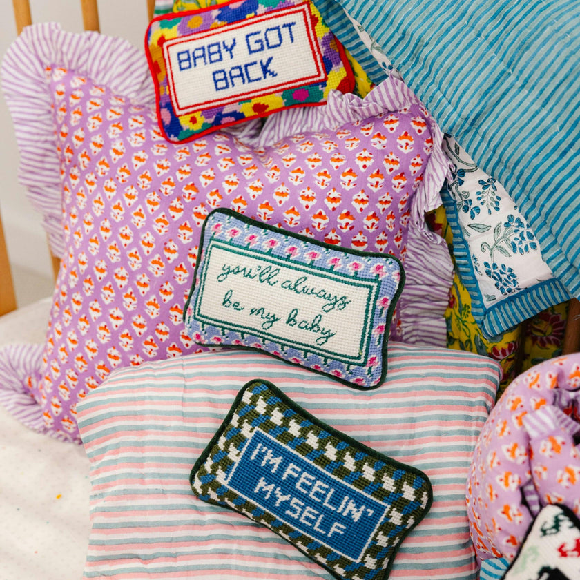 Be My Baby Mini Needlepoint Pillow