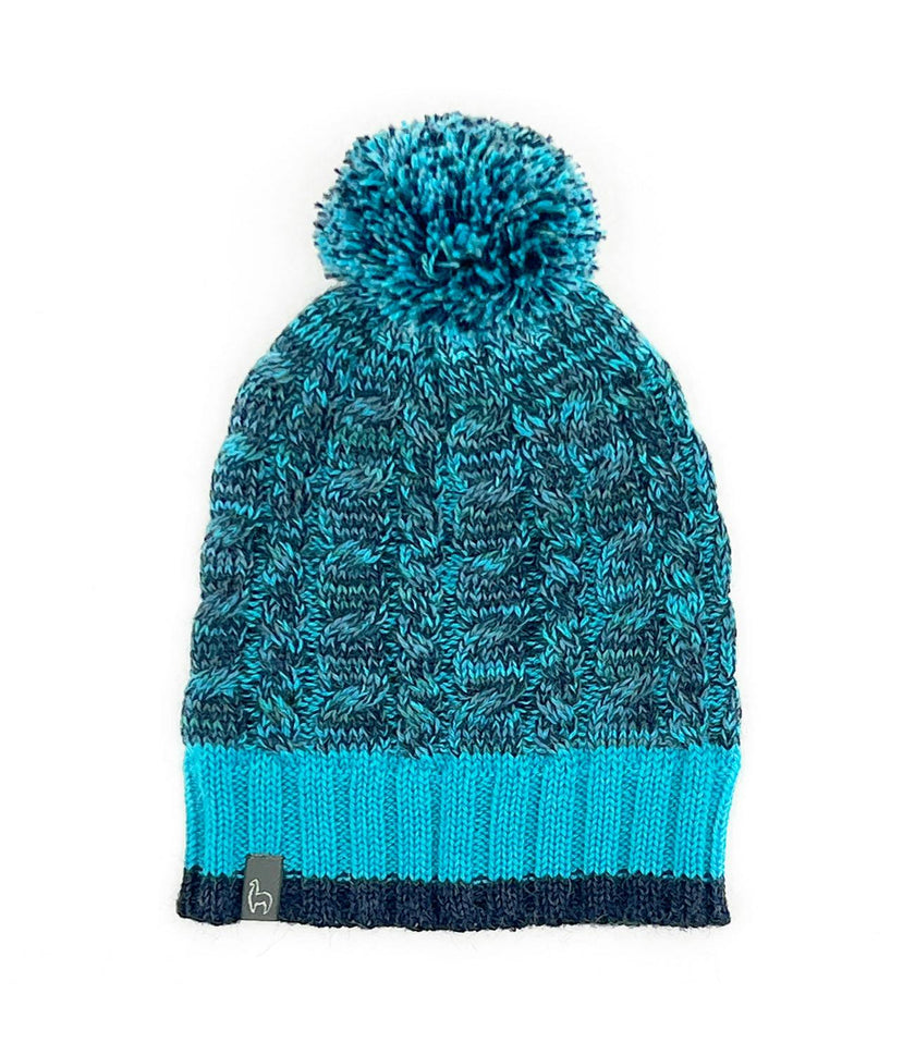 Kids Braided Pom Pom Beanie