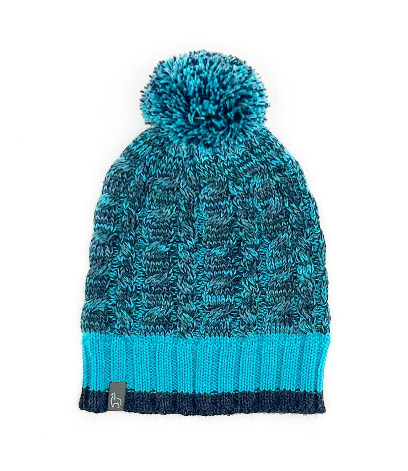 Kids Braided Pom Pom Beanie