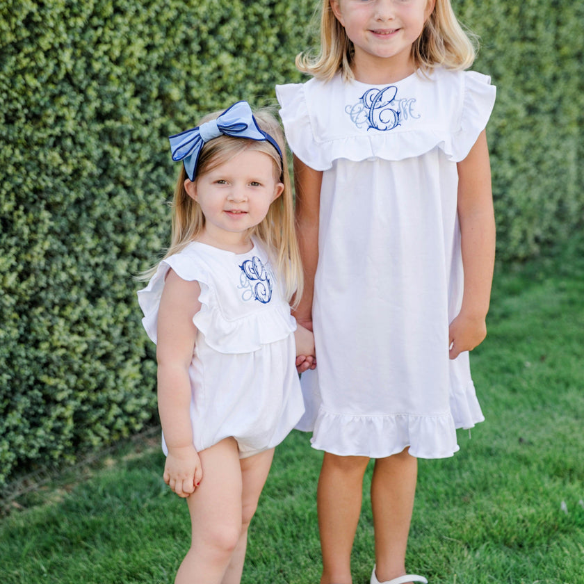 Piper Girls' Dress - White