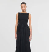 The Cosima Nap Dress - Black Tonal Seersucker