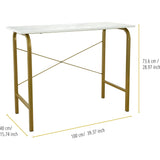 40" Home Office Computer Desk with Metal Base