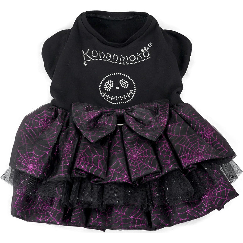 HALLOWEEN SMILEY FACE DRESS, Black