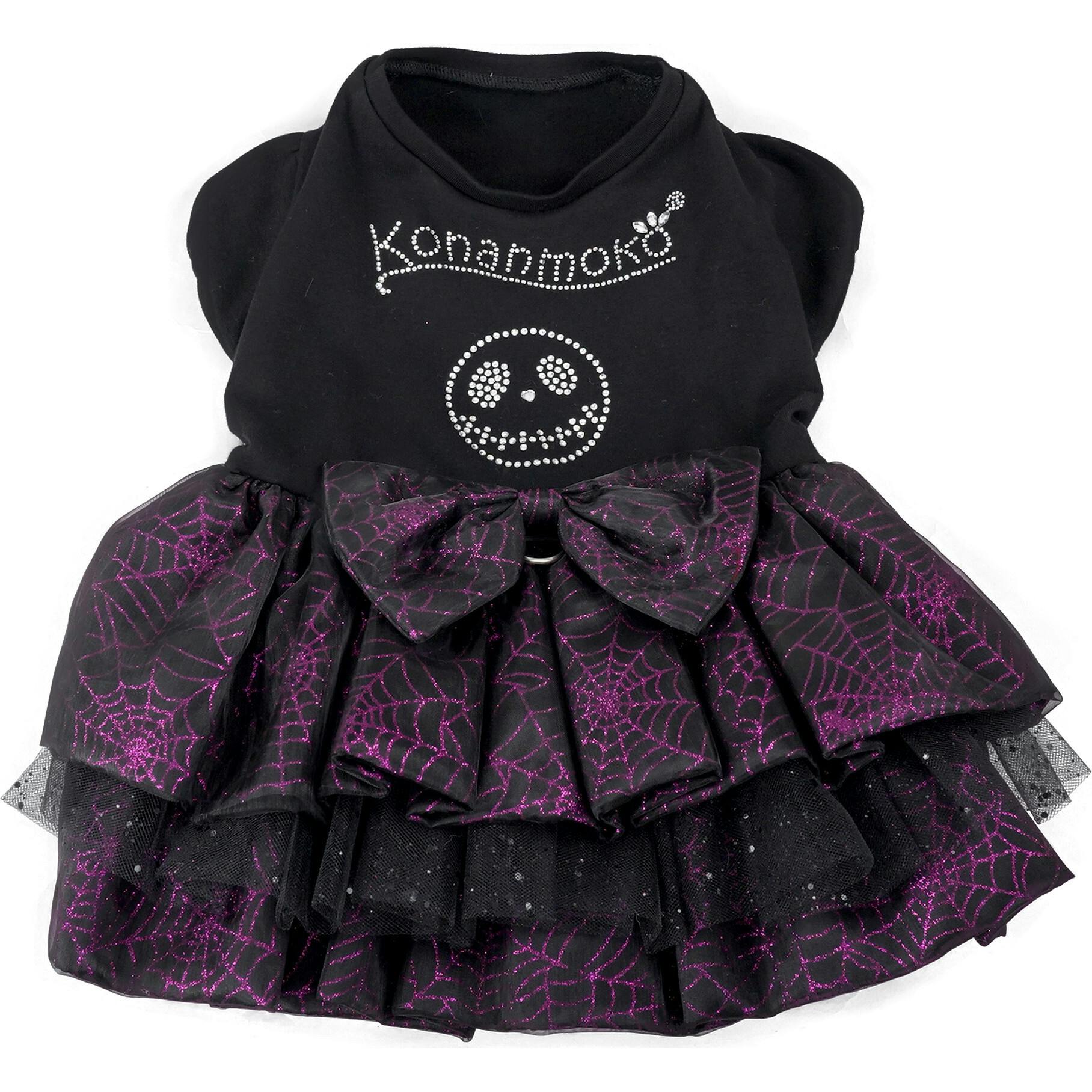 HALLOWEEN SMILEY FACE DRESS, Black