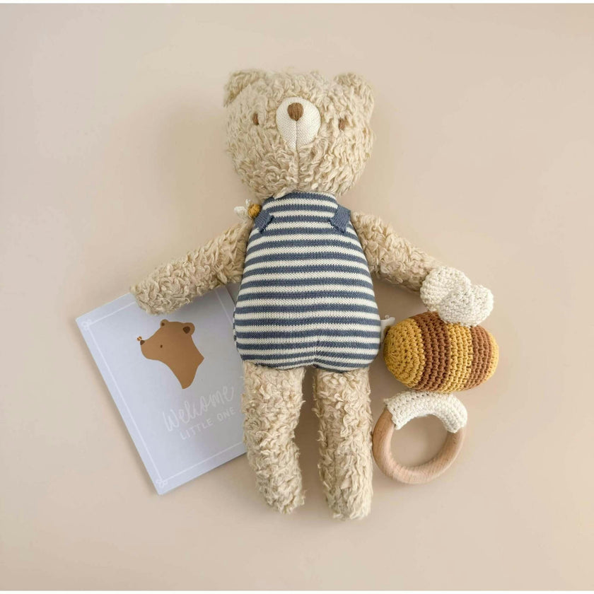 Cotton Crochet Rattle Teether Bee