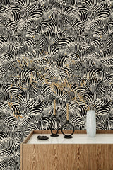 Papier peint Zebra coloris noir
