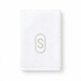 DH Oval Monogram Embroidered Fingertip Towel