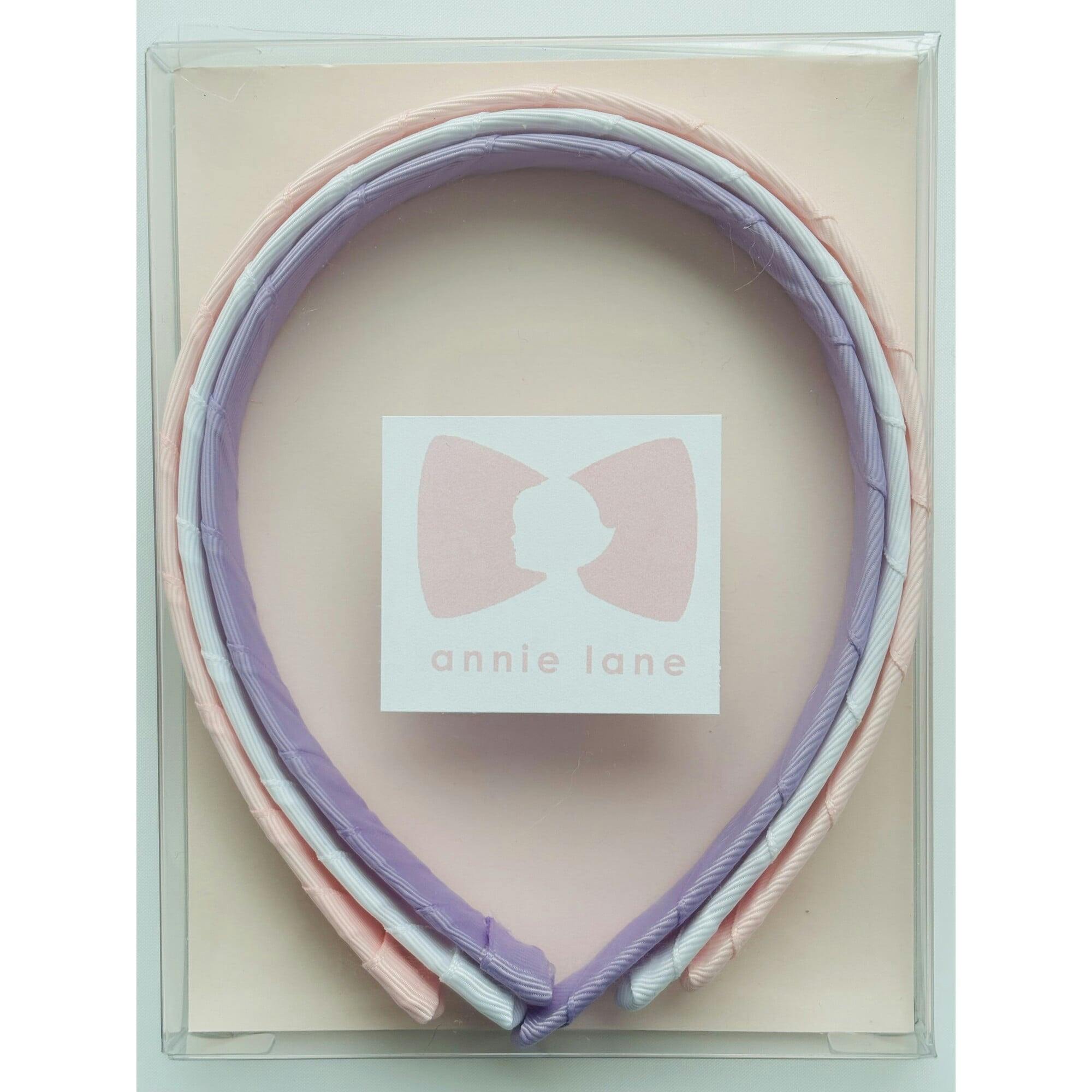 Headbands - Classic Grosgrain - Light Pink, White & Orchid - Set of 3