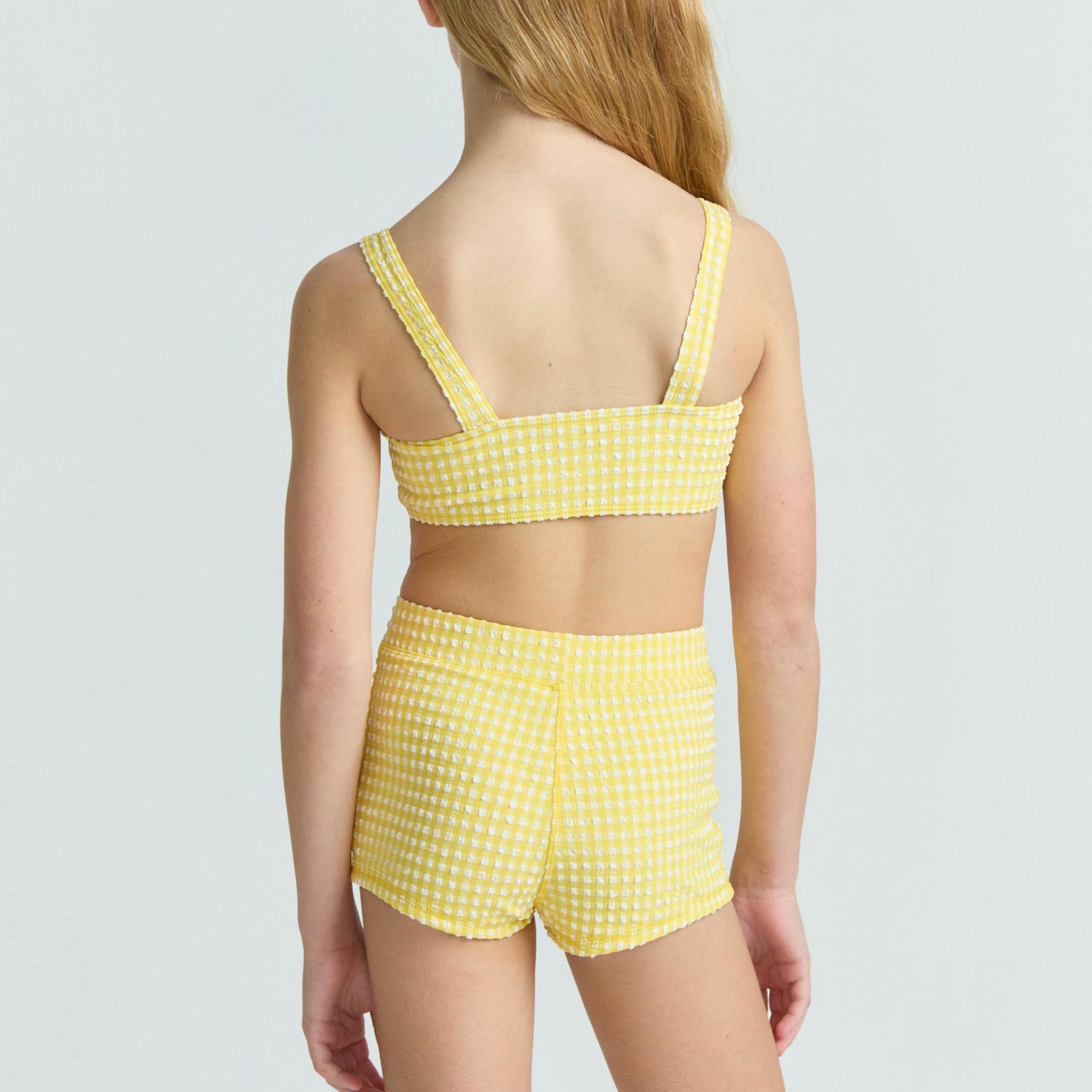 girls soleil gingham bandeau bikini and swim short