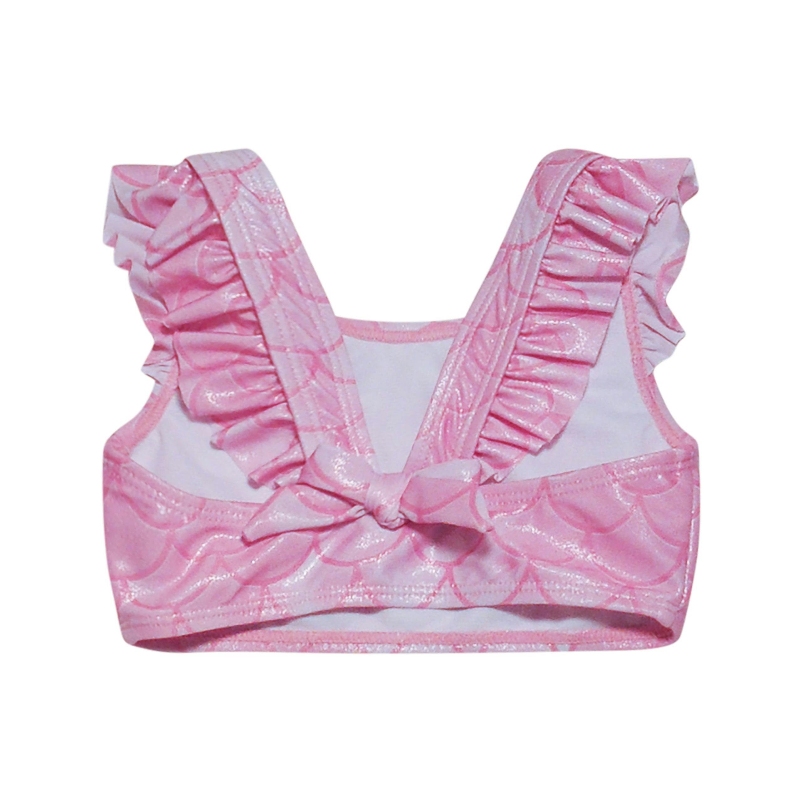 UPF 50+ 3 Piece Mermaid Swim Set w/ Ruffle Shoulder