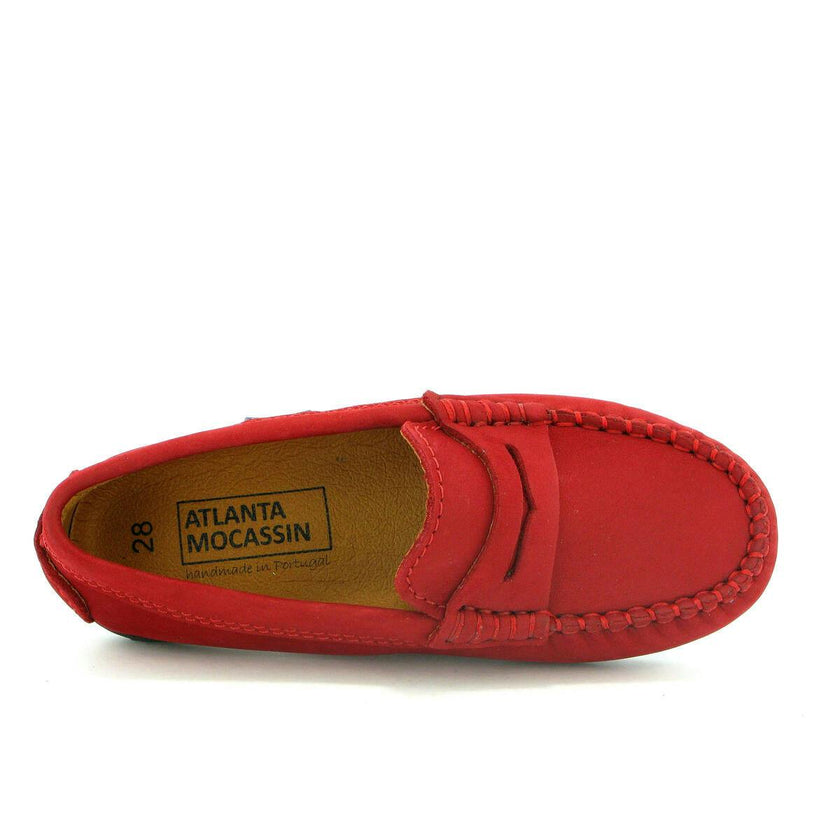 Penny 032 Walker Moccasins, red nubuck leather