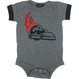 Race Car Heather Grey Baby Onesie - Unisex for Boys and Girls