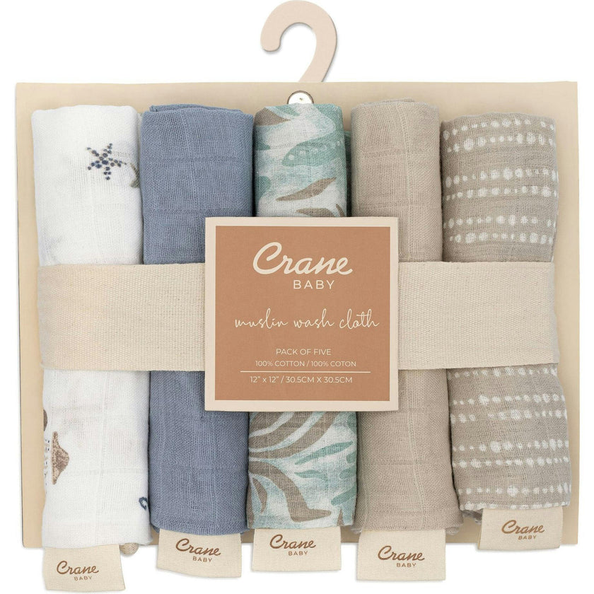 Cove -pc. Cotton Baby Washcloth Set (Sea Life)