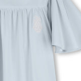 Blue Wide-Sleeve Dress