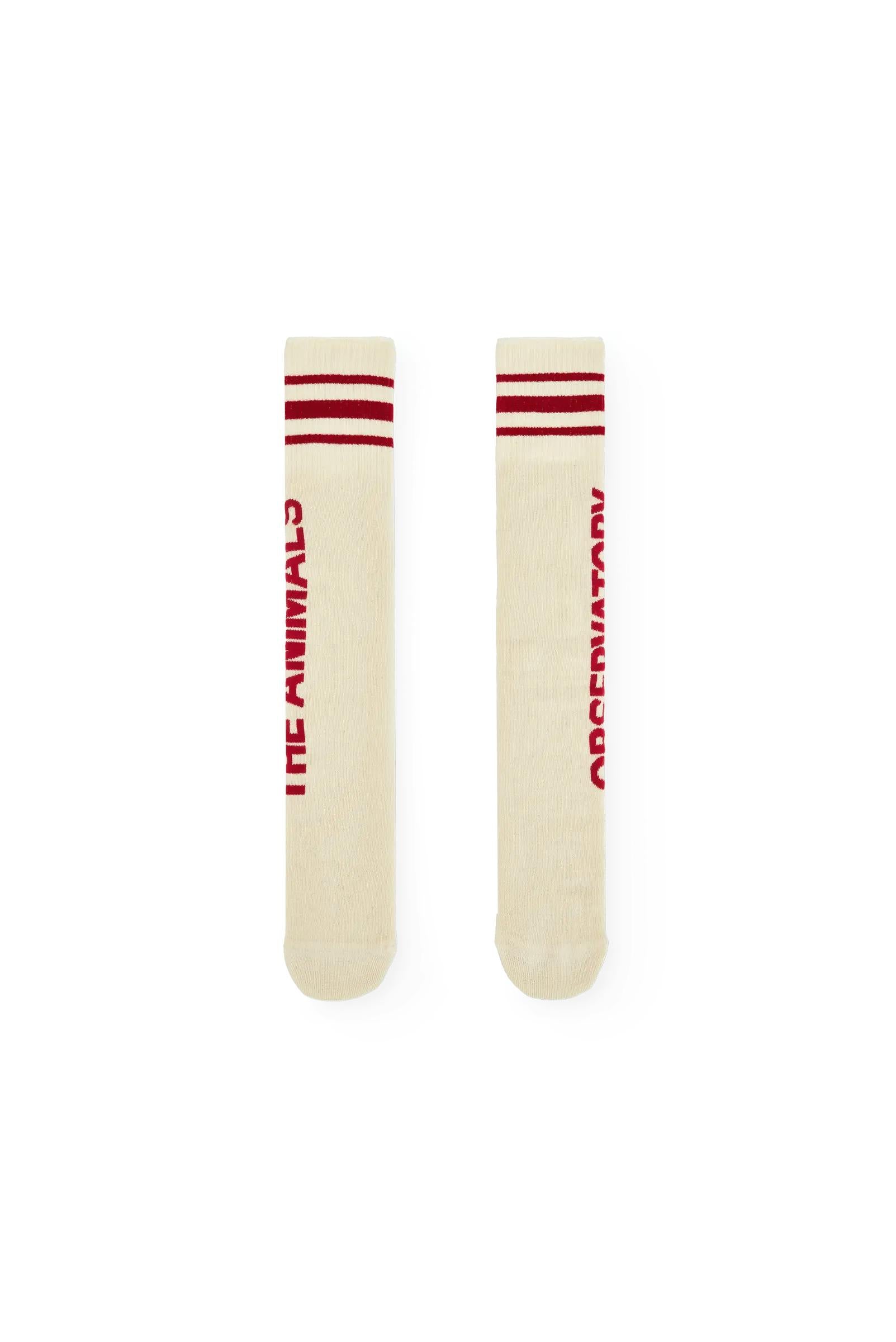 Raw White Skunk Socks