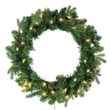 Kurt Adler 24-Inch Prelit Clear Jackson Pine Wreath