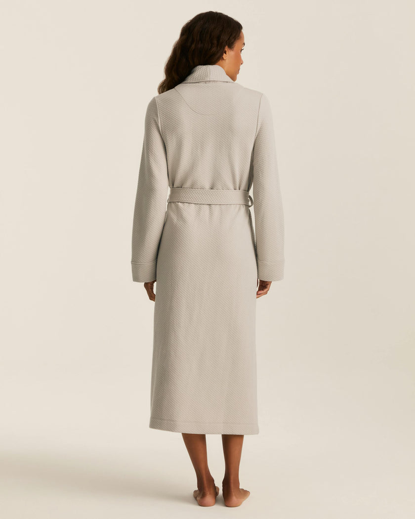 Women's Pima Jacquard Ophelia Robe in Taupe