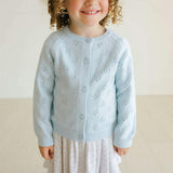 Soft Cloud Blue Pointelle Cardigan