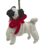 Pug Dog Hand Knit Christmas Ornament Arcadia Home