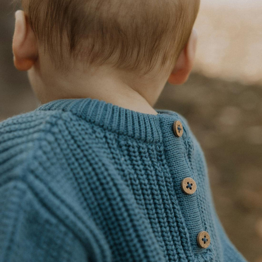 Hunter Chunky Knit Set in Bluestone