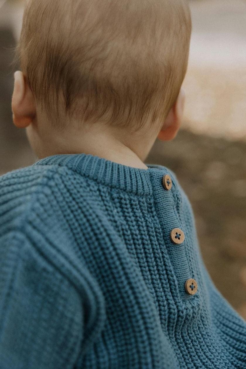 Hunter Chunky Knit Set in Bluestone