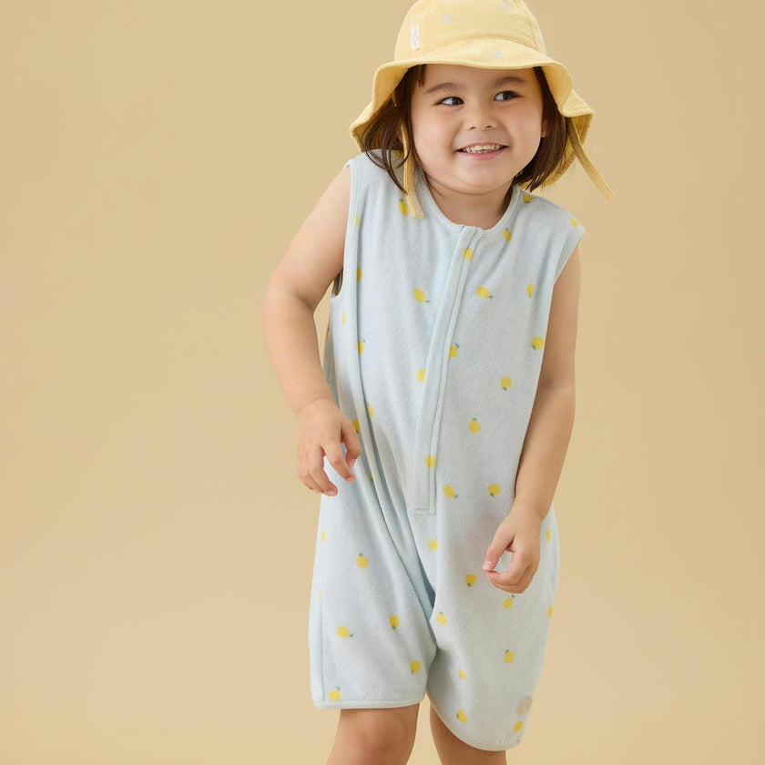 Lemon Terry Towelling Romper