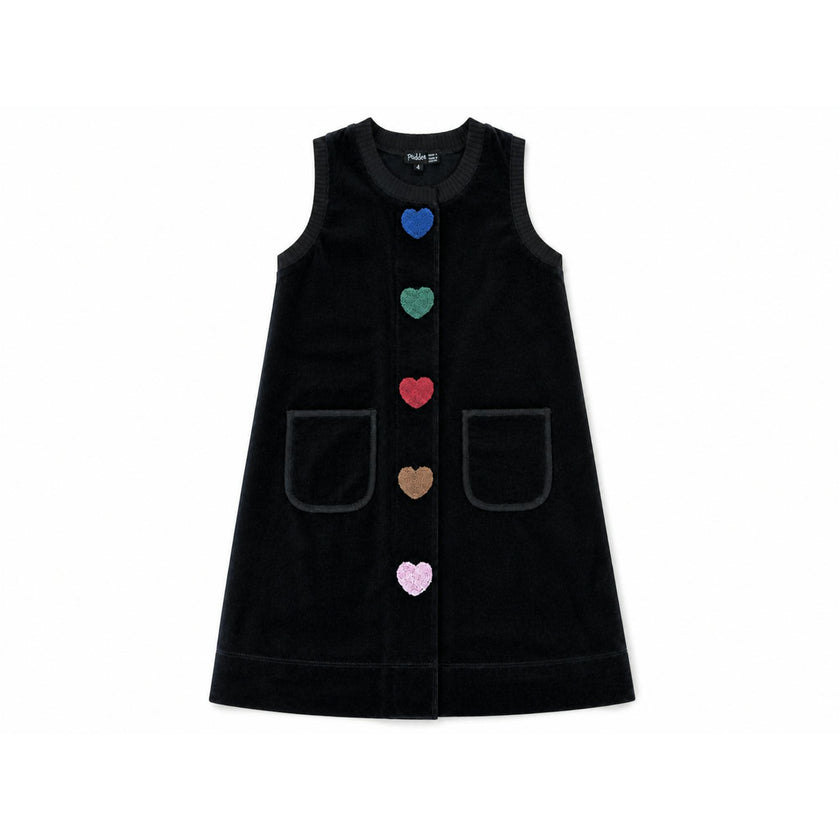 Hookstitch Heart Velour Jumper