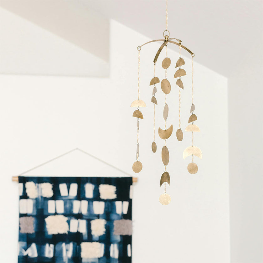 Luna Moon Brass Nursery Ceiling Hanging