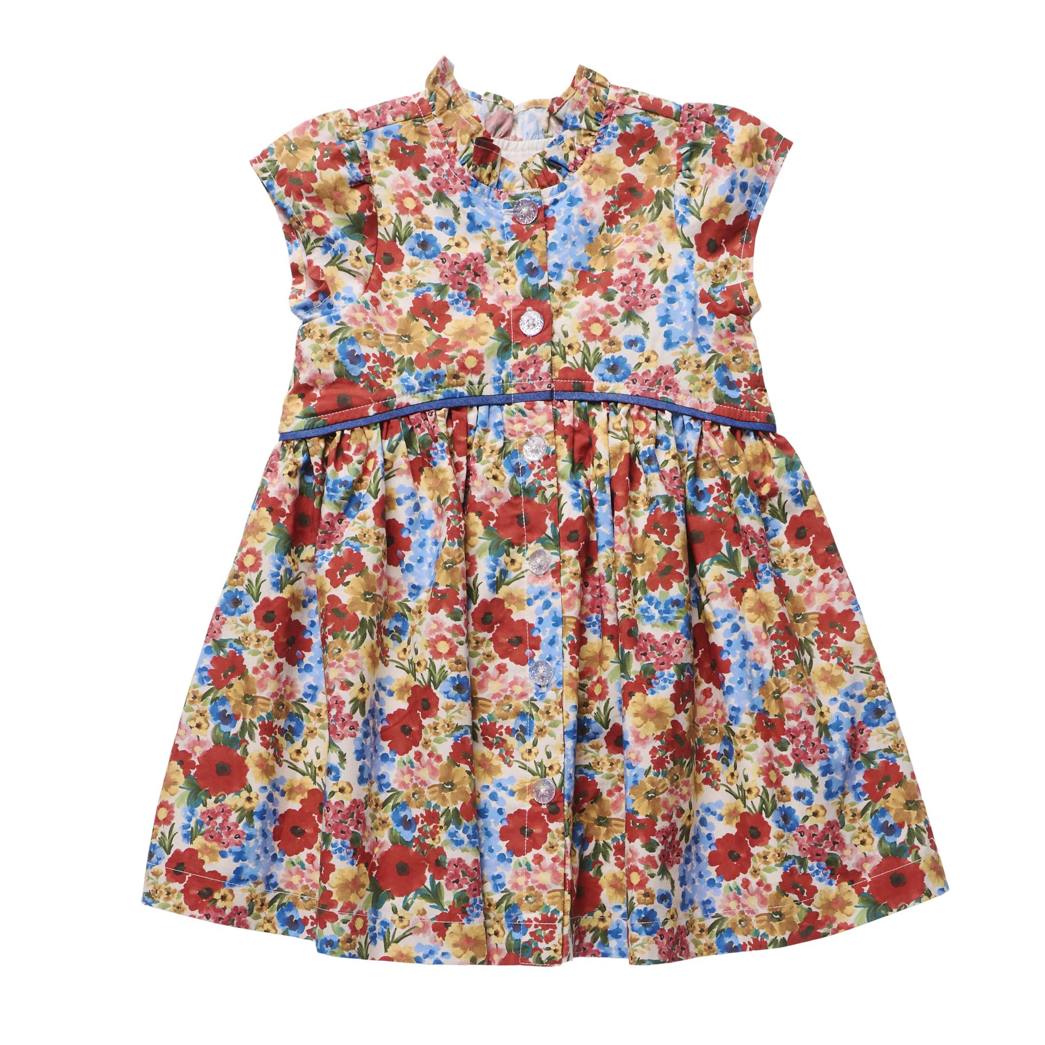 Girls Fatima Dress - Watercolor Meadow