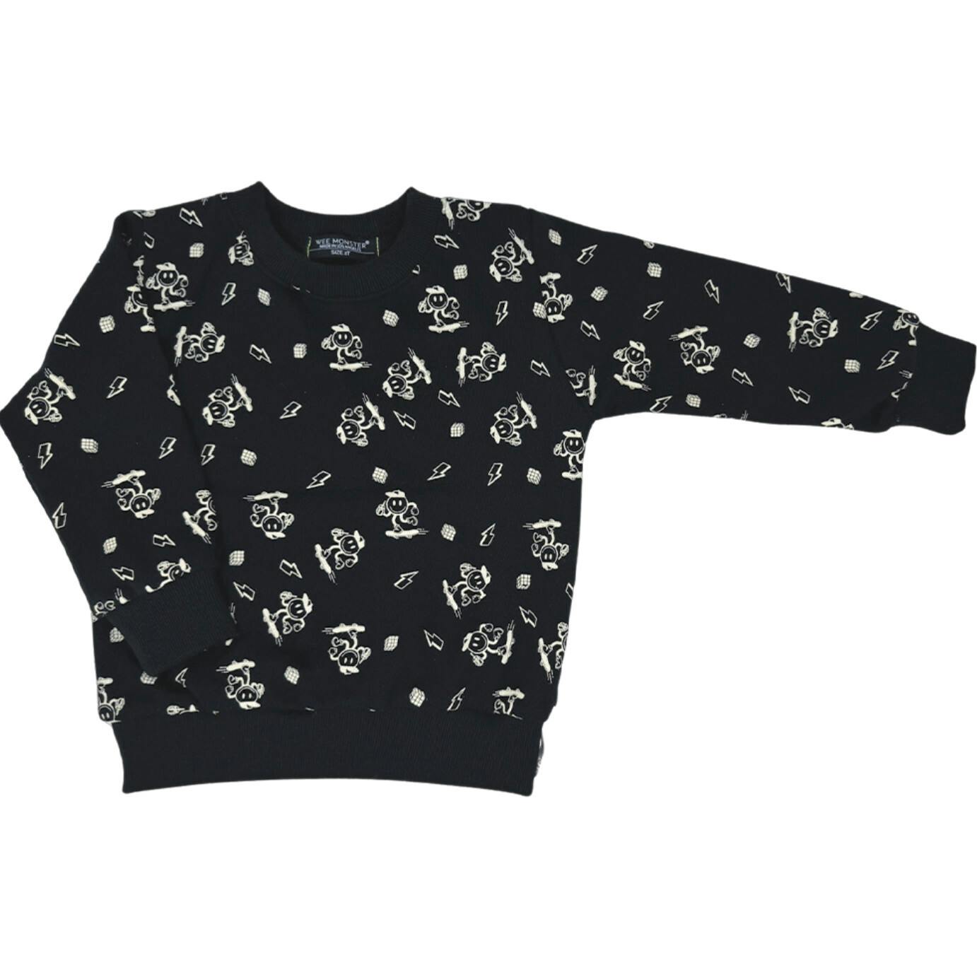 Happy Skate Black Sweatshirt - Unisex for Boys and Girls