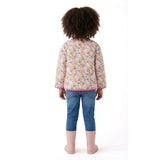 Girls Cream Bomber | Floral Print
