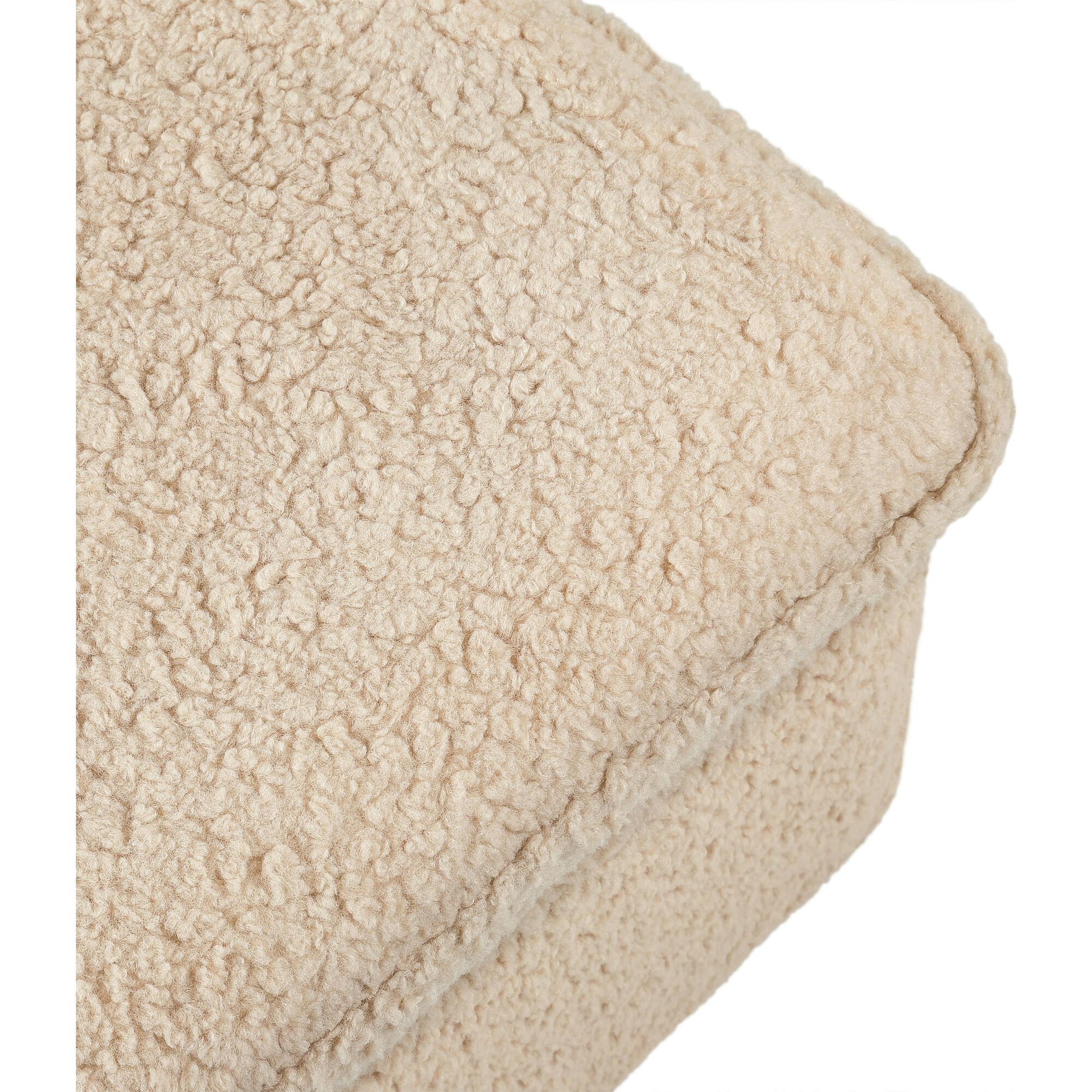 Cali Storage Shearling Ottoman