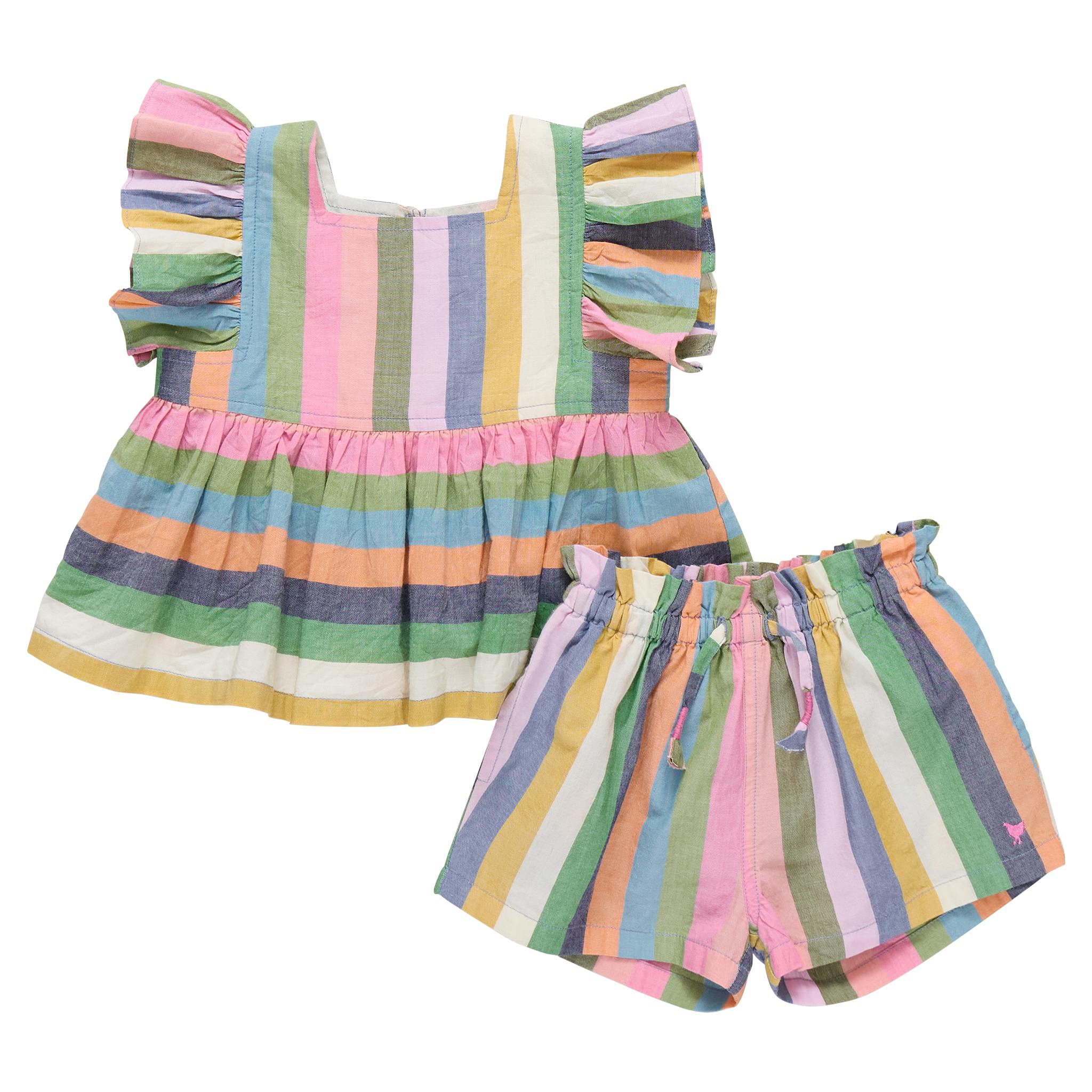 Baby Girls Elsie 2-PC Set - Parade Stripe
