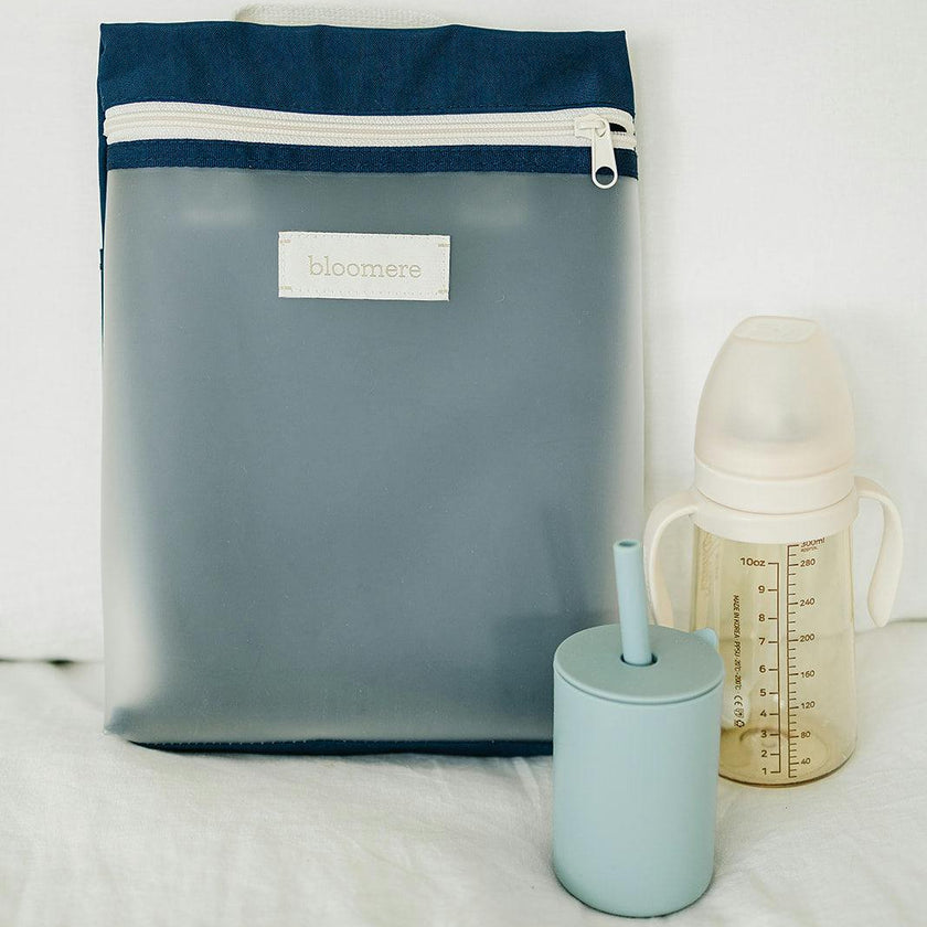 Large Pouch (Link Pink and Navy)