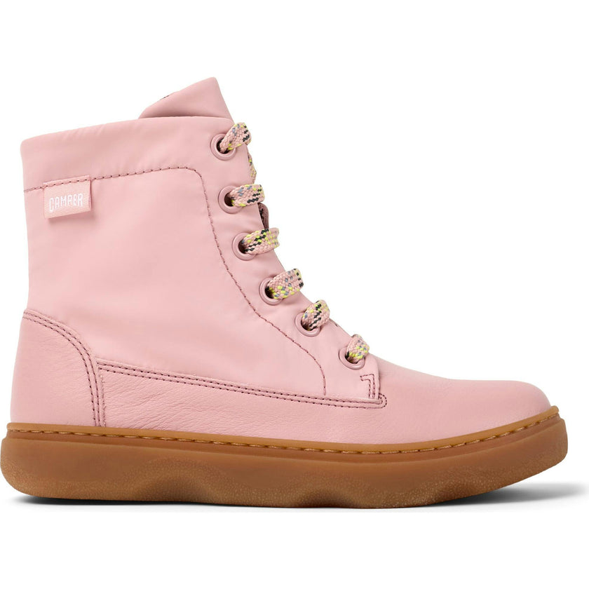 Kids Kiddo Textile Lace-Up Ankle Boots, Pink