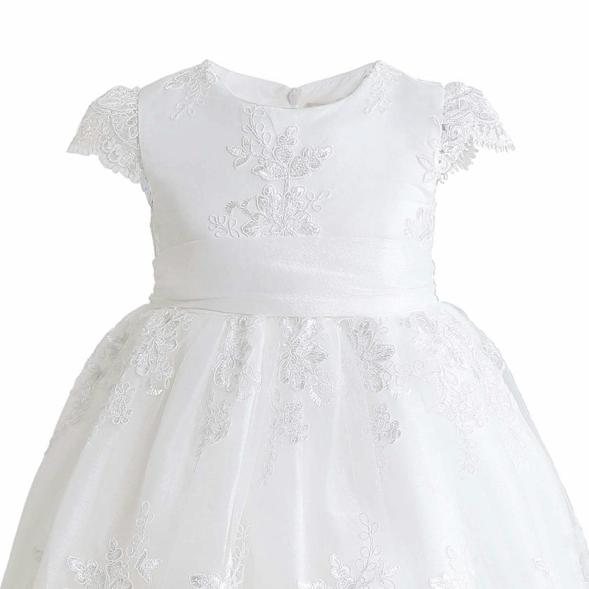 White Valina Lace Communion Dress