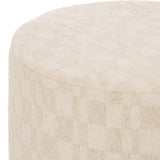 Bronislava Round Wood Pouf