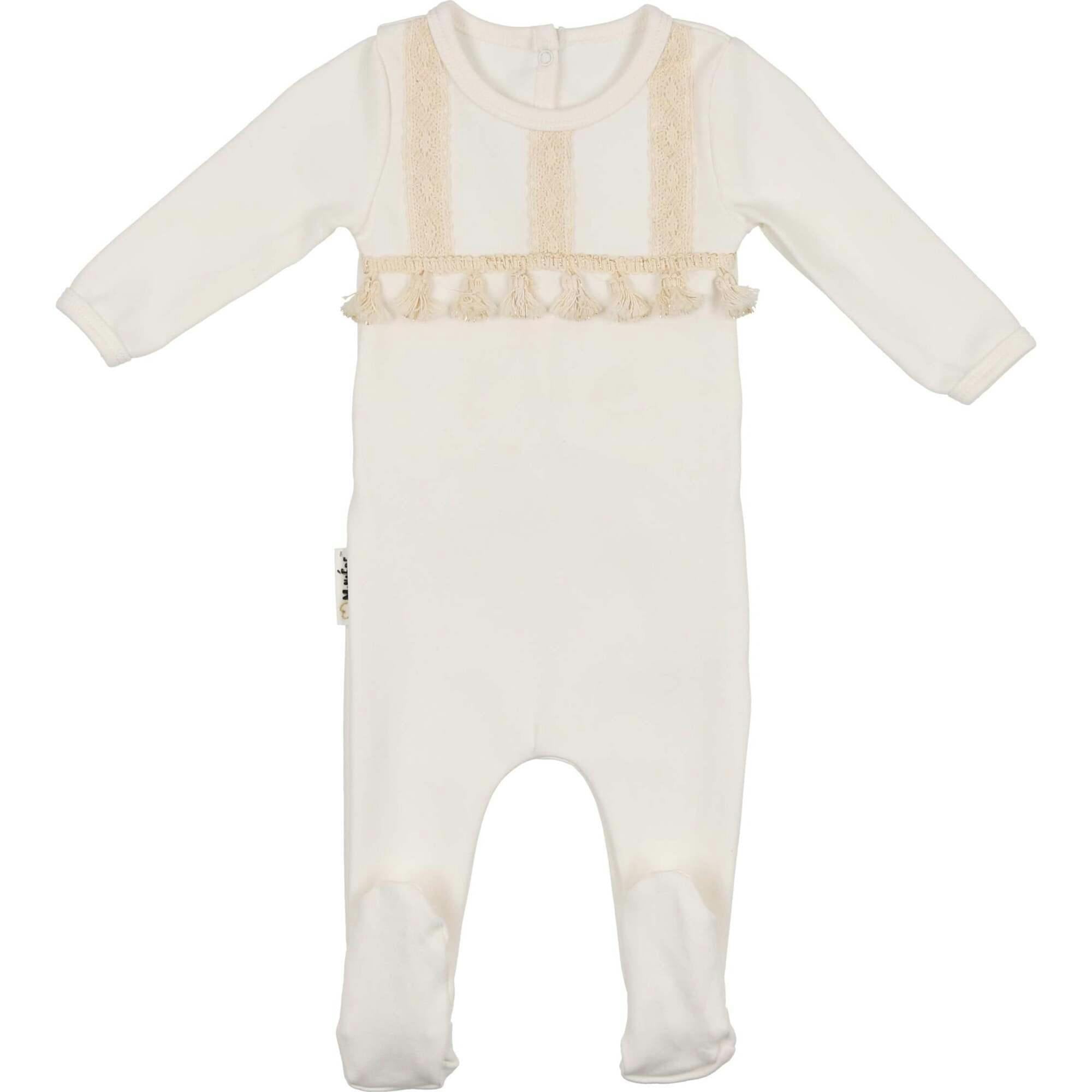 Crochet Tassel Long Sleeve Footie