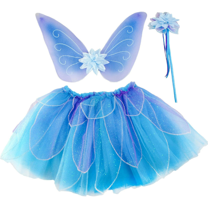 Fancy Flutter Skirt Sets with Wings & Wands