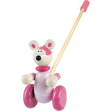 Orange Tree Toys: Push Along: Pink - Wooden Toy