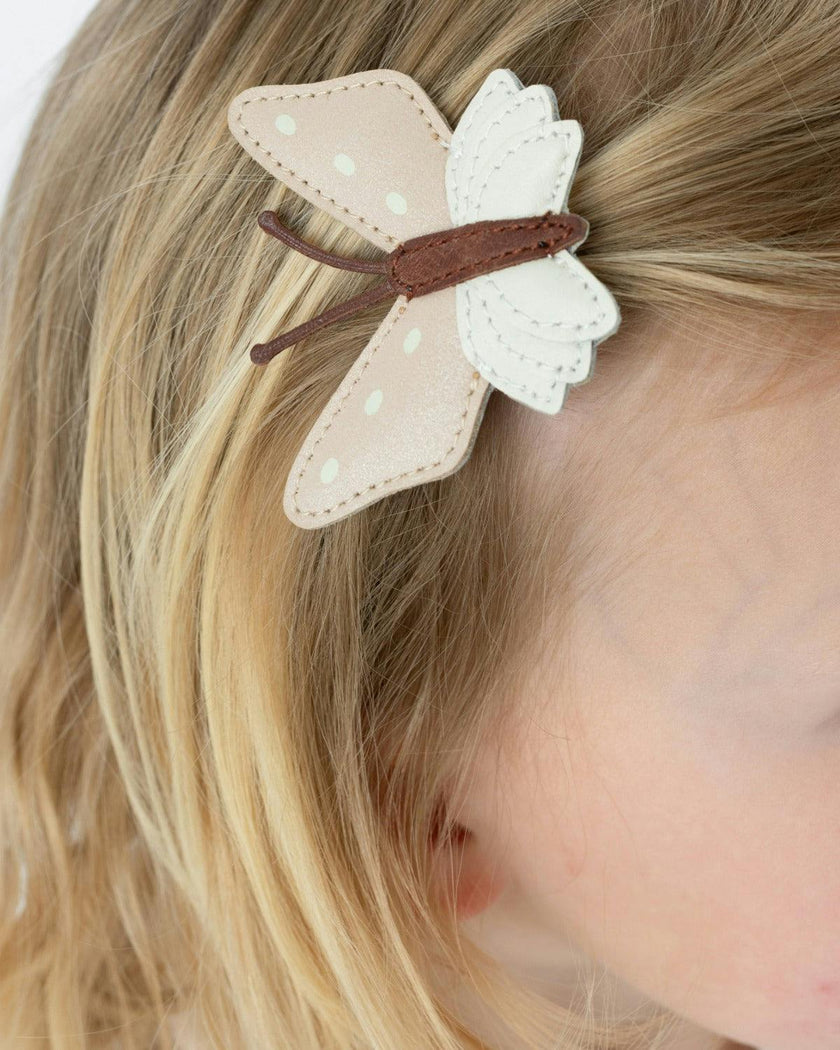Zaza Sky Hairclip | Butterfly | Powder Metallic Nubuck