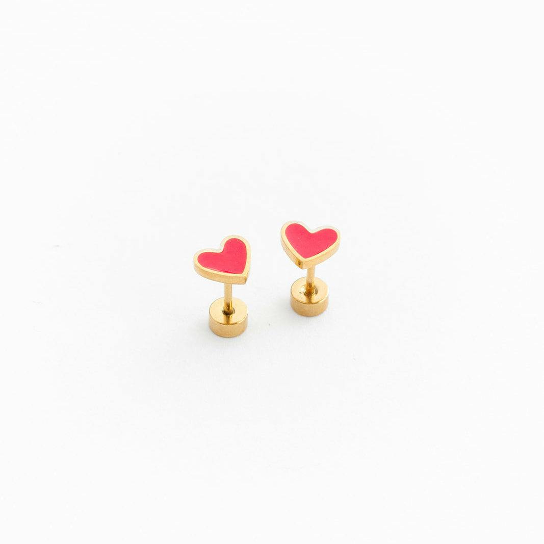 Enamel Neon Pink Heart