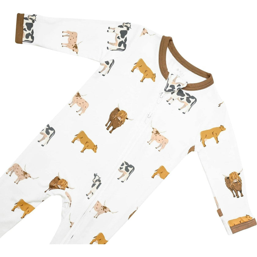 Zippered Romper, Moo