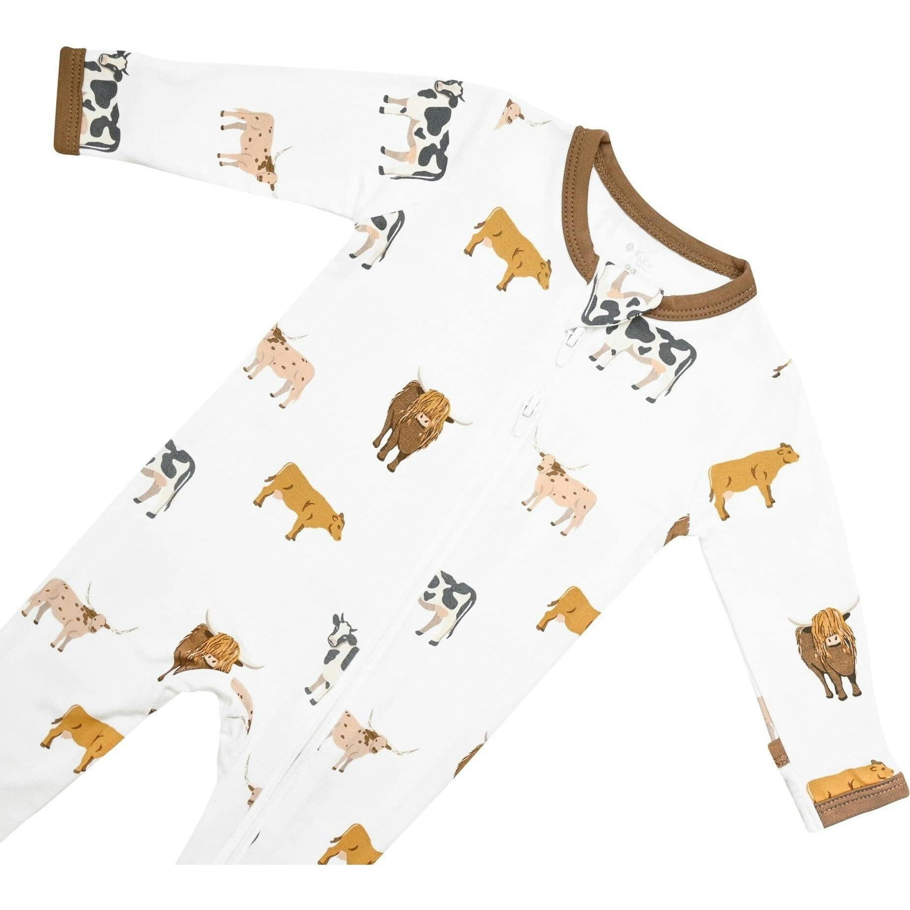Zippered Footie, White