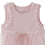 Pink Lace Tulle Dress