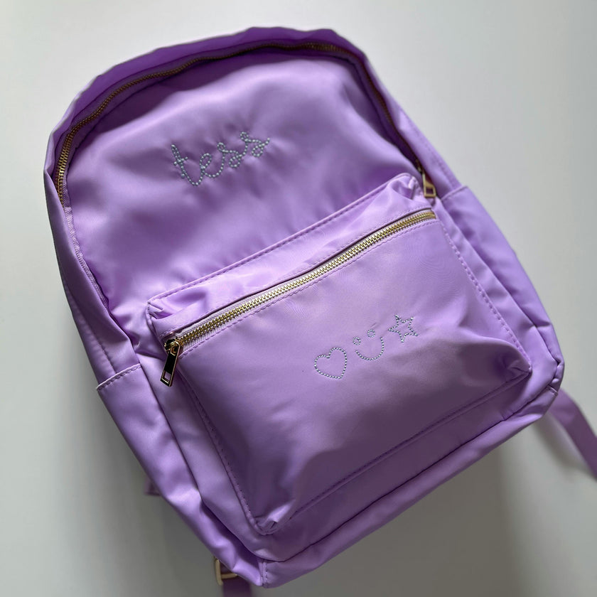 Classic Nylon Backpack – Custom Embroidered Script